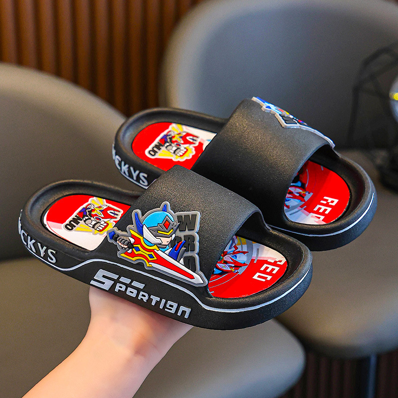 Sandalias para niños de verano para niñas antideslizante de fondo suave interior lindo niño baño bebé Zapatillas de dibujos animados