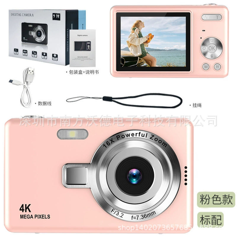 Digital camera Q12, 4K, wide screen, memory card options 8–64 GB