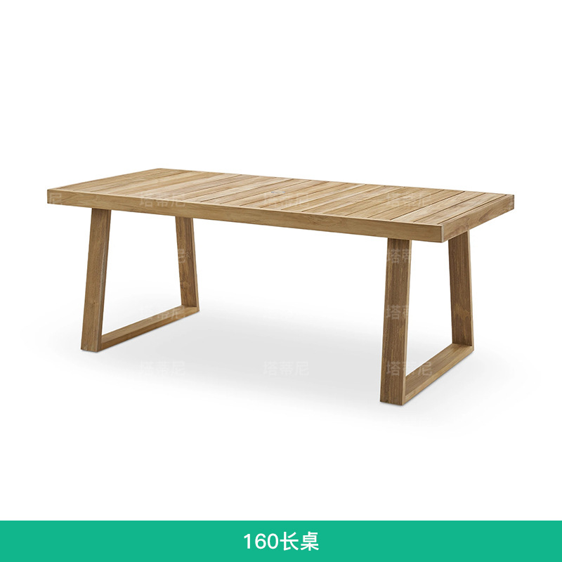 Mesa y silla de madera maciza al aire libre patio balcón al aire libre impermeable protección solar ocio muebles de jardín al aire libre cuerda trenzada mesa y silla combinación