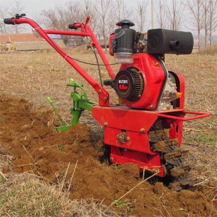 家用汽油小型链轨微耕机多用途茶园趟地开沟机手扶式柴油旋耕机