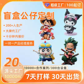 盲盒公仔定制卡通手办树脂潮玩IP摆件定做企业吉祥物PVC盲盒定制