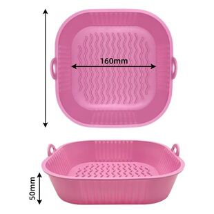 Factory direct air fryer silicone baking tray folding baking tray outdoor fruit plate
