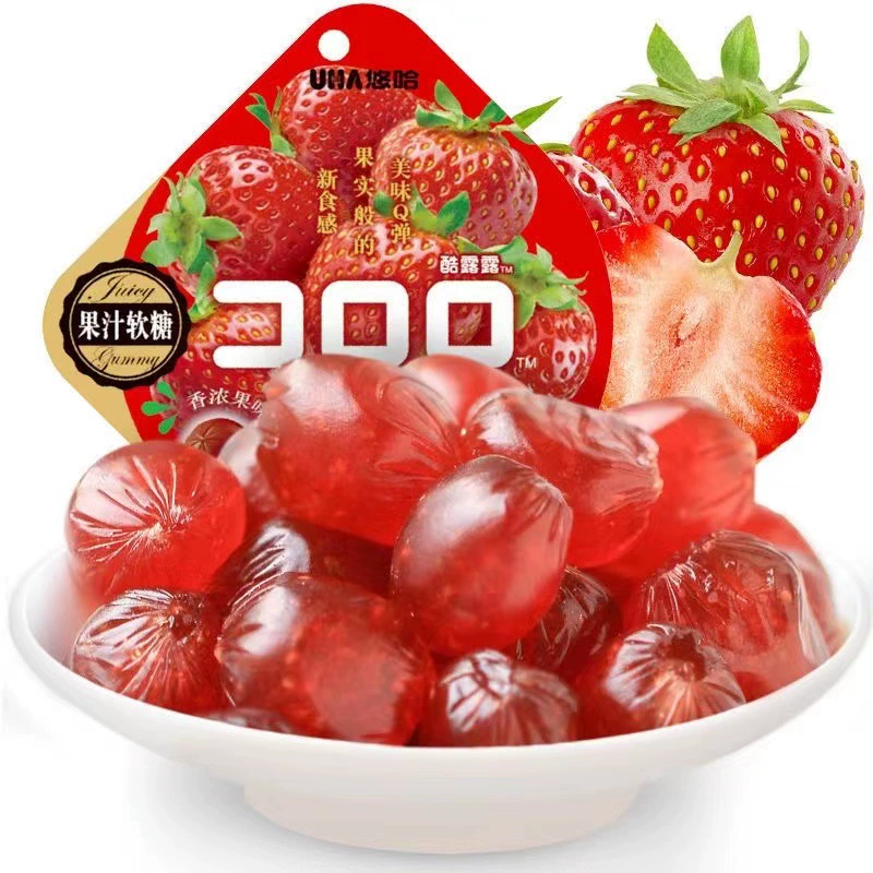 Фруктовые желейные конфеты (UHA Cool Lulu) 52 г, виноград и микс вкусов, мягкая жевательная закуска