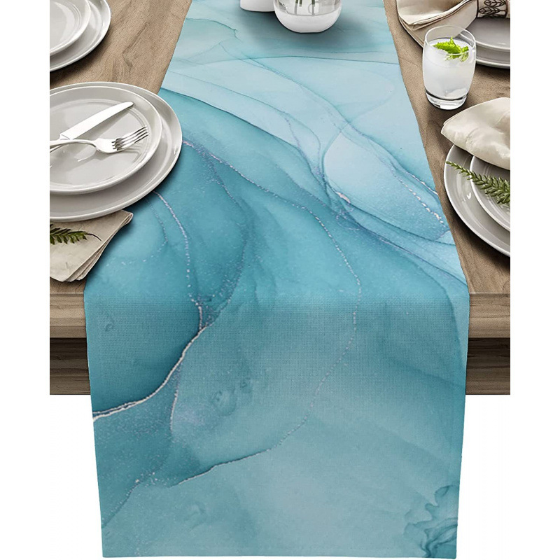 Bandera de mesa de rayas geométricas de lino de Amazon moderna y simple mantel a cuadros en blanco y negro almohadilla de mesa para el hogar image 29