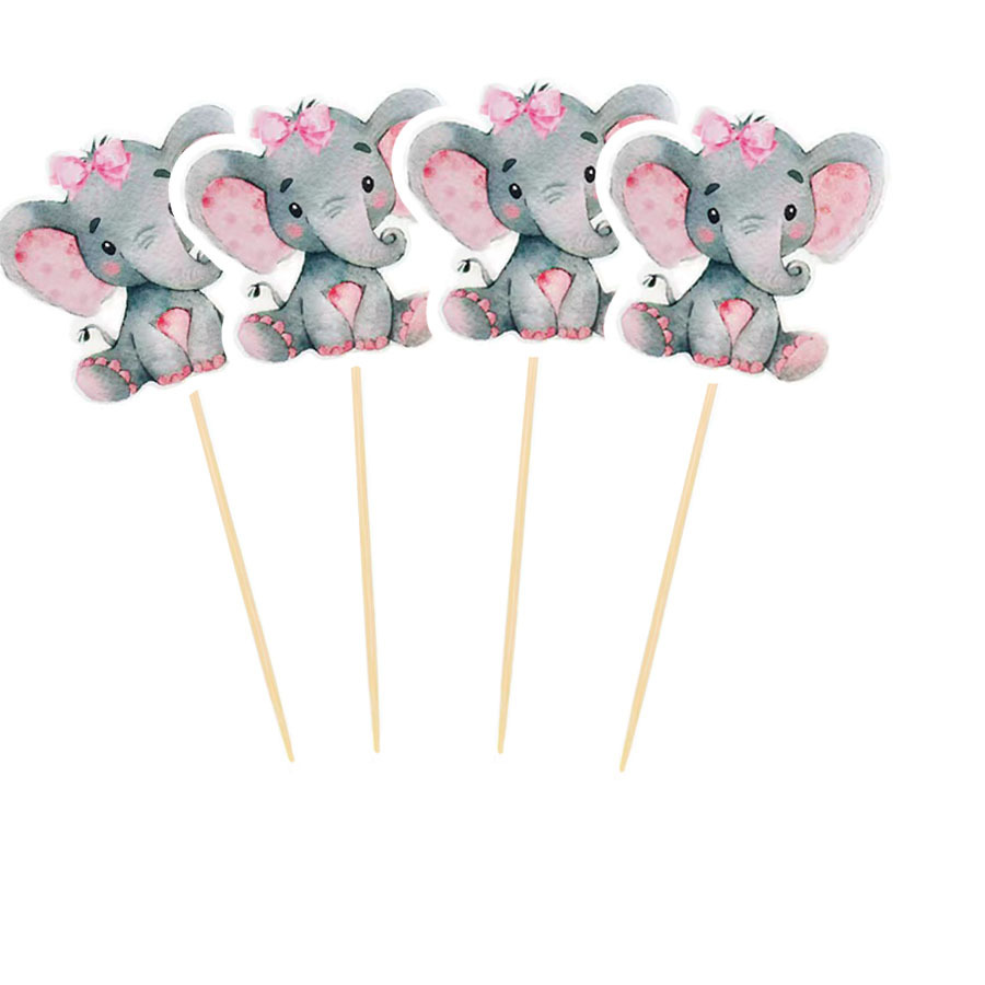 Nuevo elefante pequeño transfronterizo de Amazon, complemento de pastel, tema de animales, fiesta de carnaval, postre, signo de elefante