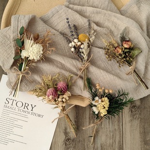 Eternal Flower Dried Flower Festival Accompanying Gift Mini Flower bouquet mix and match dried flower corsage groom wedding decoration Mori greeting card