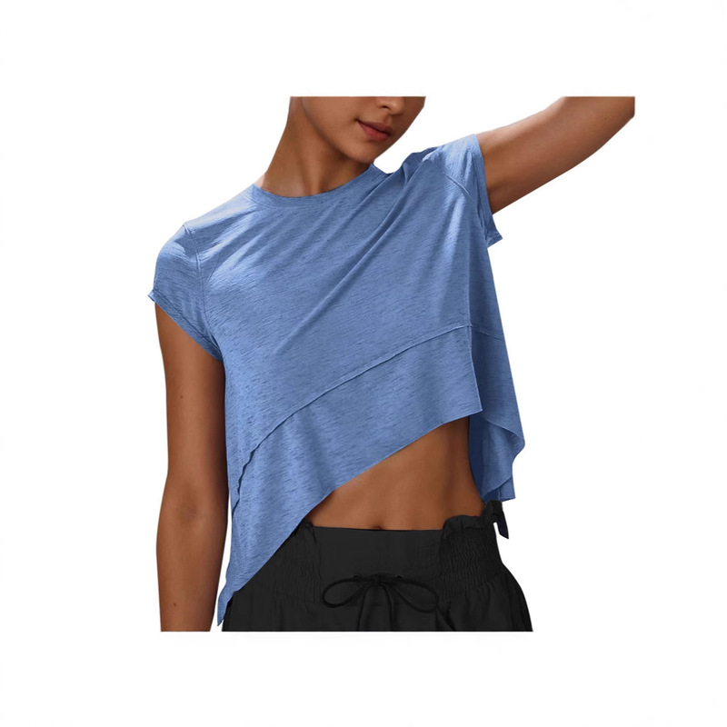 2025 Amazon Decorative Line Tops Women's Summer Asymmetrical Loose Sleeveless Sports Vest Outer Wear T-Shirt 2025 Amazon Decorative Line Tops Women's Summer Asymmetrical Loose Sleeveless Sports Vest Outer Wear T-Shirt
