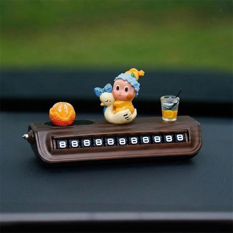 Creative and Cute Temporary Car Parking Number Plate, New Model for the New Year, Car-Mounted Phone Number Plate for Moving the Car