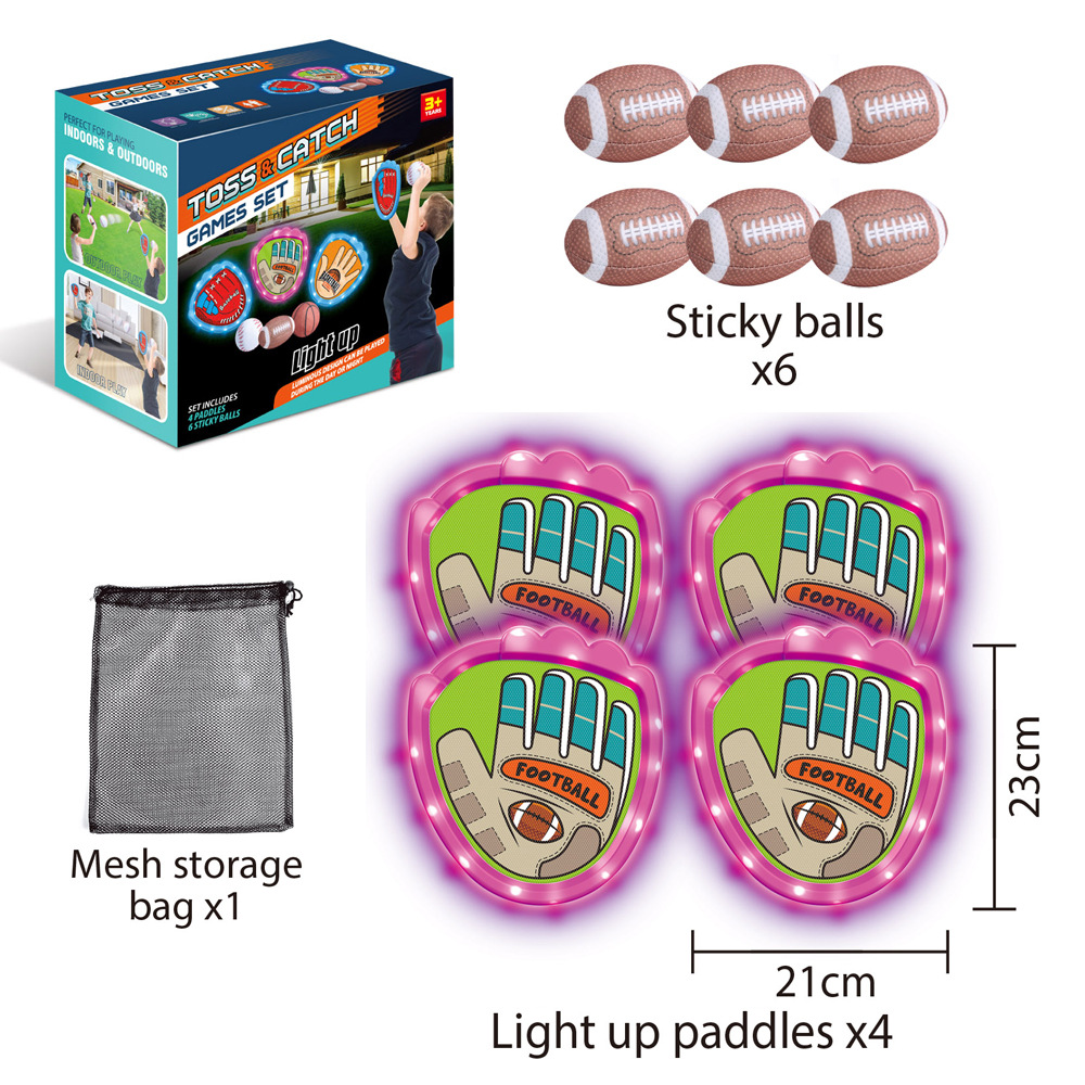 Balón luminoso de lanzamiento transfronterizo indoor al aire libre baloncesto rugby softbol entrenamiento deportivo interactivo juego de juguetes para niños