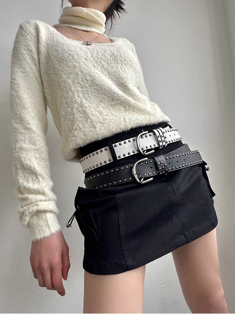 100g Weight Belt Classification 1 Piece Quantity Holiday, Street Occasion Pu Leather, Alloy Material Solid Color Pattern All Seasons Season Women's Gender Simple Style, Streetwear Style Simple Style Streetwear Solid Color Pu Leather Alloy Women's Leather Belts 7