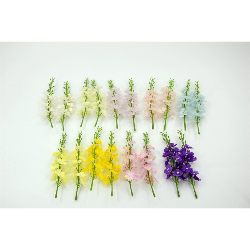 Artificial Flowers, Hyacinth Flower String, Violet Delphinium Flower Head, Hydrangea Flower String, Headdress Making, Flower Gift Box with Flowers