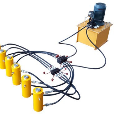 DYG一拖四同步千斤顶 一拖十 一拖二 一拖六大吨位同步液压千斤顶