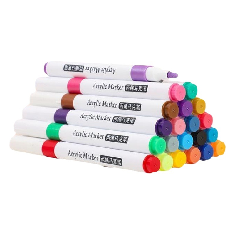 Marcador de acrílico al por mayor pintura de arte infantil impermeable laminado acrílico cepillo 48 color acrílico DIY Goka pluma