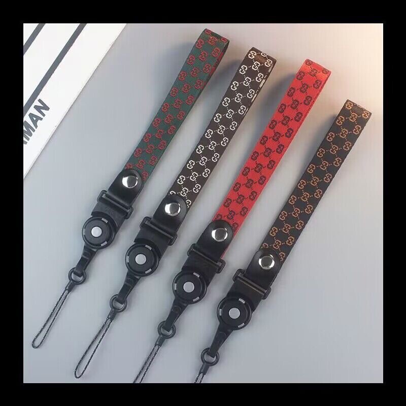 Fashionable mobile phone lanyard long women's wrist strap short rope key chain tag neck rope simple big name