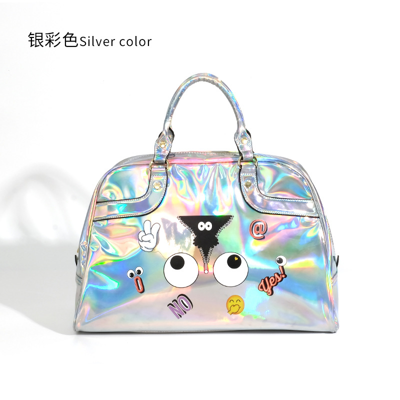 Material especial de gran capacidad TPU Symphony Material que cambia de color Bolsa de almacenamiento de viaje portátil Mensajero unisex 2592 #