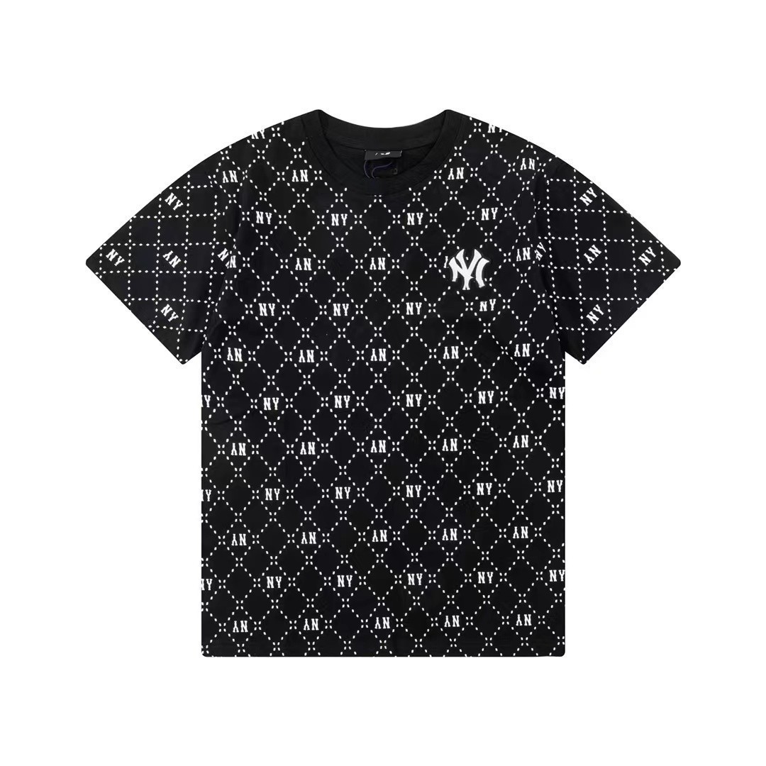 Fábrica al por mayor nueva moda Coreana de alta calidad impresa algodón manga corta hombres y mujeres mismo estilo pareja camiseta suelta soporte código de escaneo