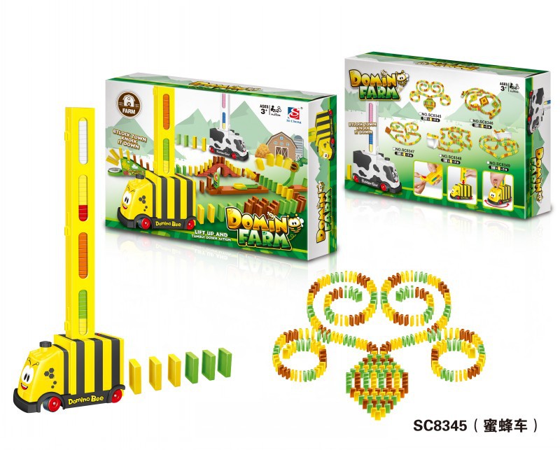 전기 도미노 꿀벌 자동차 + 새총 커버