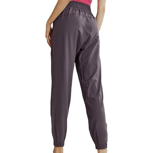 Women's High-Waisted Elastic Sports Pants 2024 Loose Casual Slimming Ankle Lock Yoga Pants Quick-Drying Running Pants Fitness Long Pants