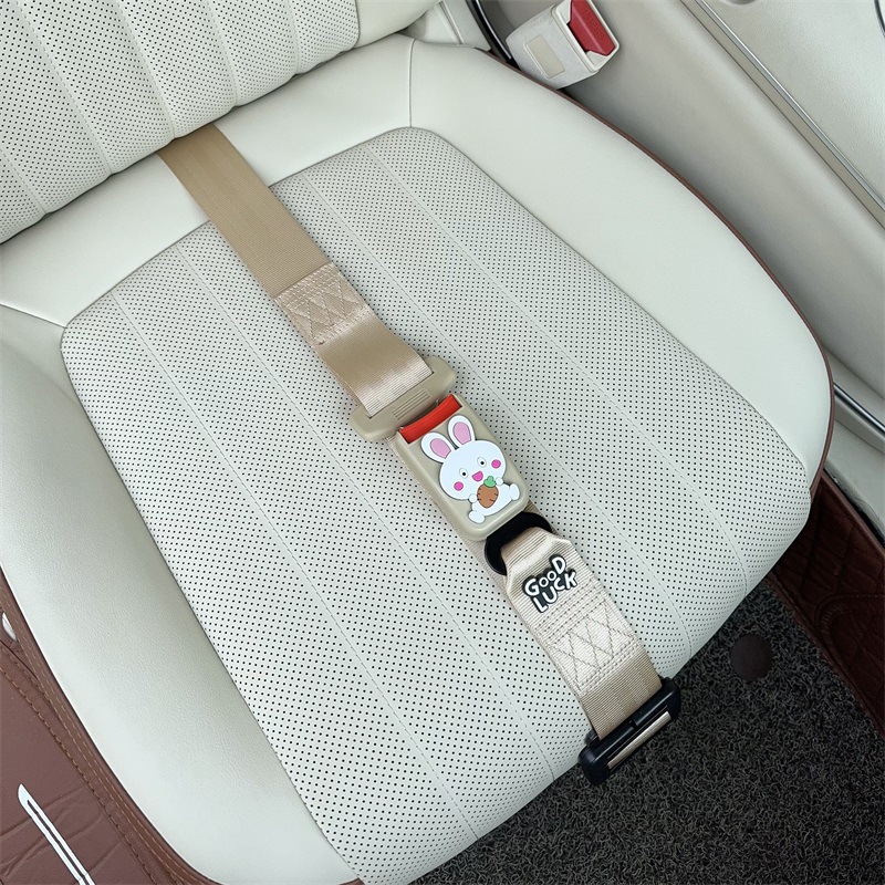 Car seat belt – Katong Zodiac Seatbelt Anti-Strangling - three-point-anti-strangling-seatbelt-beige-rabbit