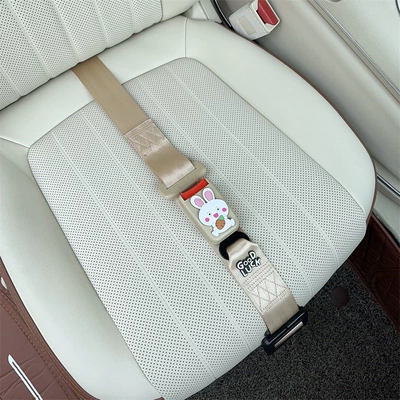 Car seat belt – Cartoon Zodiac Safety Belt for Pregnant - three-point-anti-strangle-safety-belt-beige-maotu