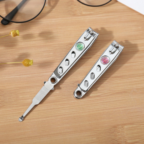 Large household portable nail clippers for manicure, manicure cleaning and care nail clippers stainless steel round handle nail clippers