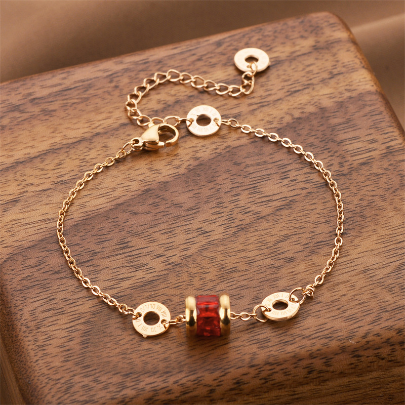 Joyas transfronterizas europeas y americanas Pulsera de acero de titanio de todo fósforo Versión coreana del temperamento bohemio Pulsera de acero de titanio que no se desvanece Joyería femenina