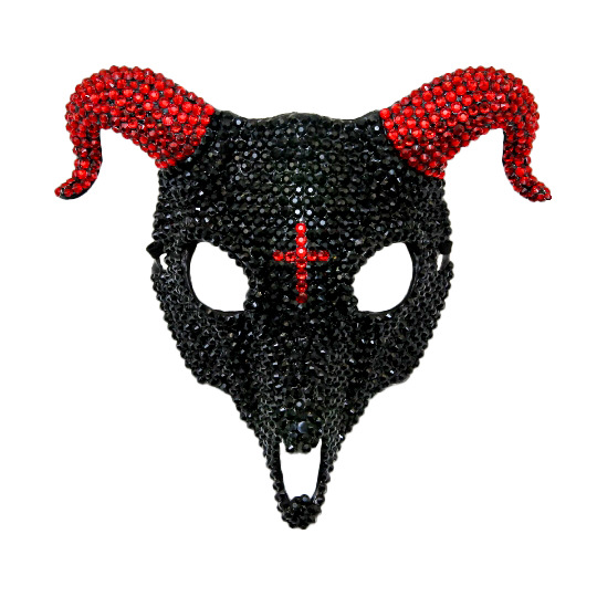 Máscara decorativa con pedrería, fiesta y baile