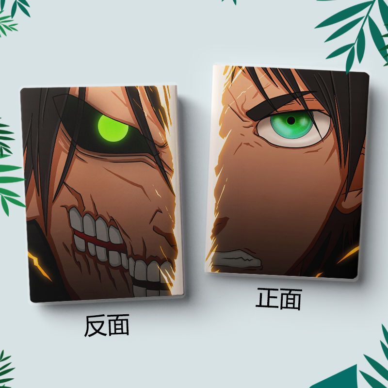 Attack on Titan Themed Notebook, Eren, Mikasa, Levi Personalized DIY Picture-Studded A5 Notebook