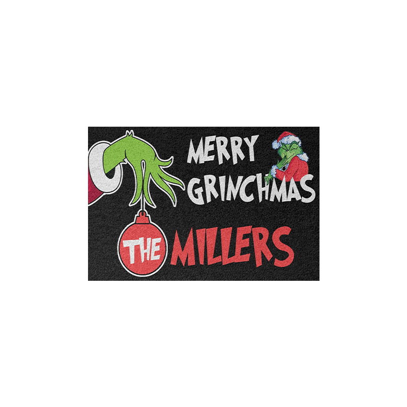 Alfombra de piso de dibujos animados de comercio exterior transfronterizo amazon deseo estera de piso de navidad decoración de vacaciones estera de regalo estera de la puerta del hogar