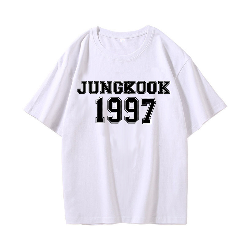 Kpop Bts Short-Sleeved T-Shirt Tian Zhengguo Kim Taehong Star Peripheral Support Clothing