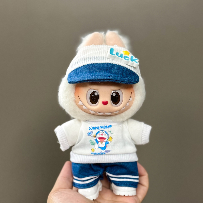 仅衣服适用于拉布布娃衣一二三代搪胶玩偶挂件公仔可穿圣诞娃衣套|undefined