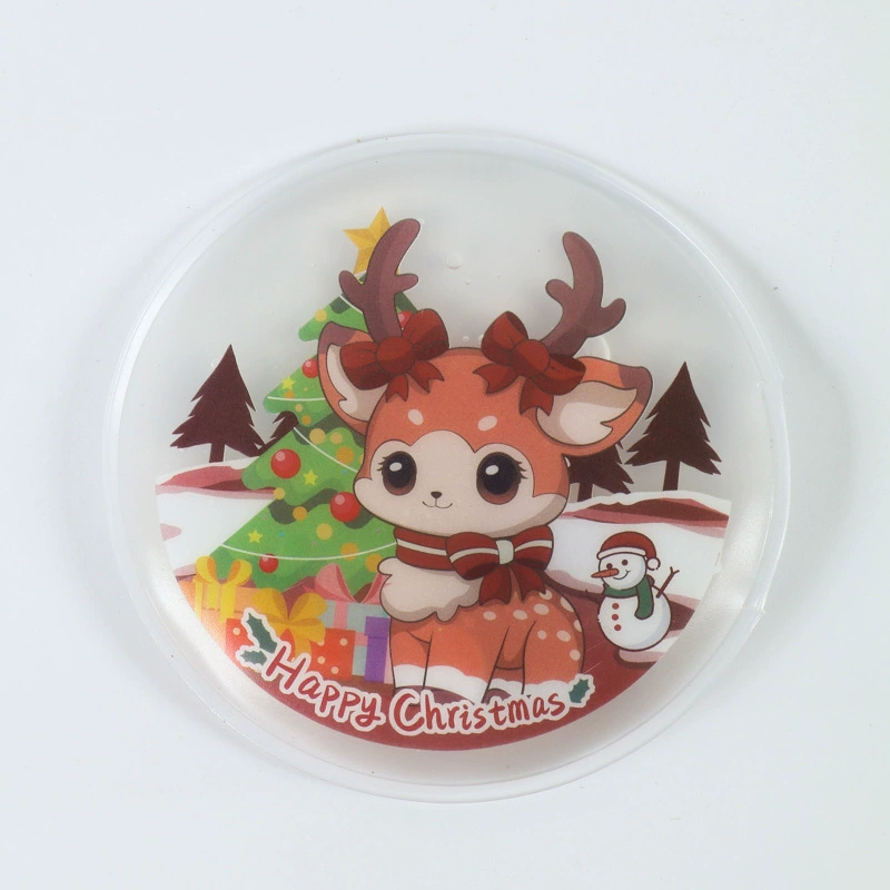 PVC hand warmer, 9.8×9.8 cm, assorted printed designs, lightweight 0.04 kg