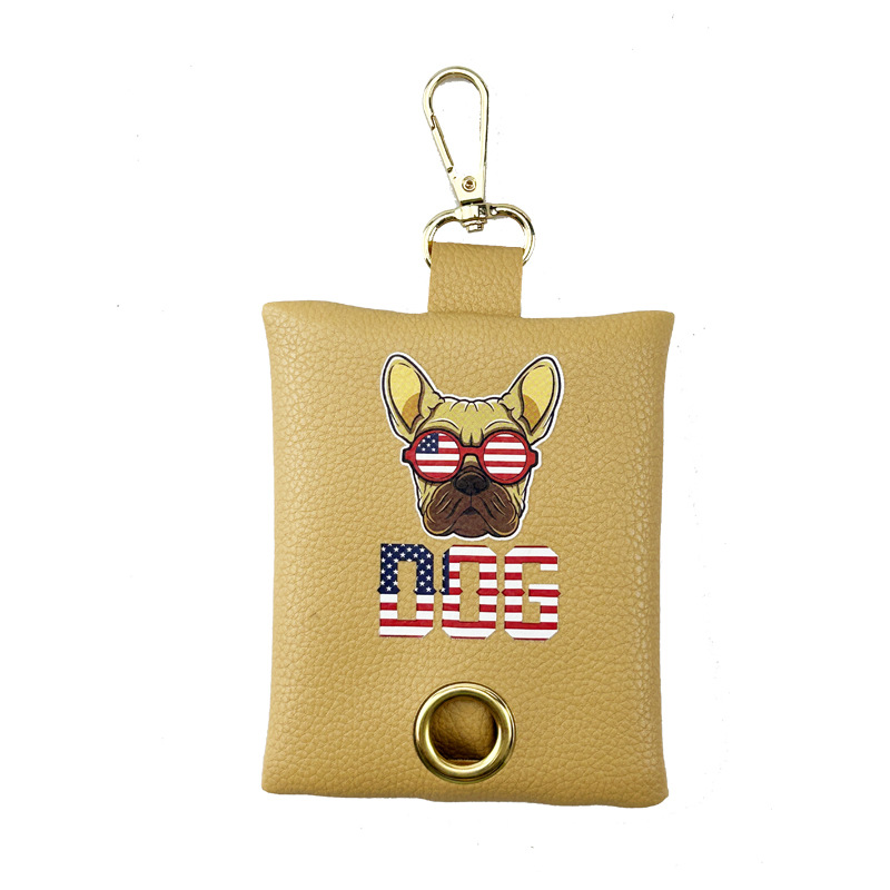 Amazon nueva bolsa de basura para mascotas con cremallera de cuero bolsa de almacenamiento de inodoro bolsa de caca de perro artefacto