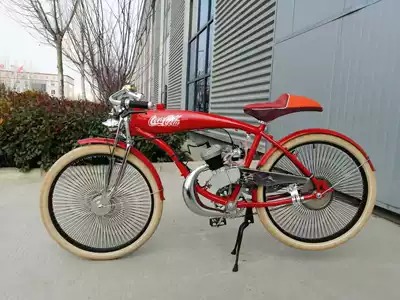 DIY Retro-Style Nostalgic Bicycle 26inch for Commuting and Collection, Vintage Electric Bike for Photography (Elektrikli motosikletlər) - red-26