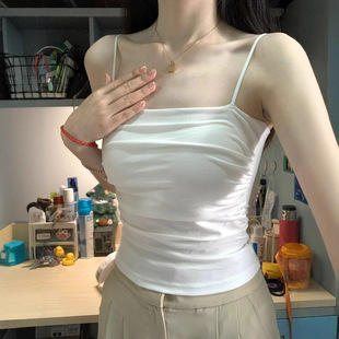 Cotton T-shirt, top with cups sleevless, beautiful back