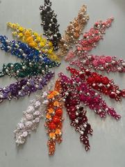 New-style beaded edge trim with flower studs and beaded embroidery, fashion accessories for clothing and evening gowns