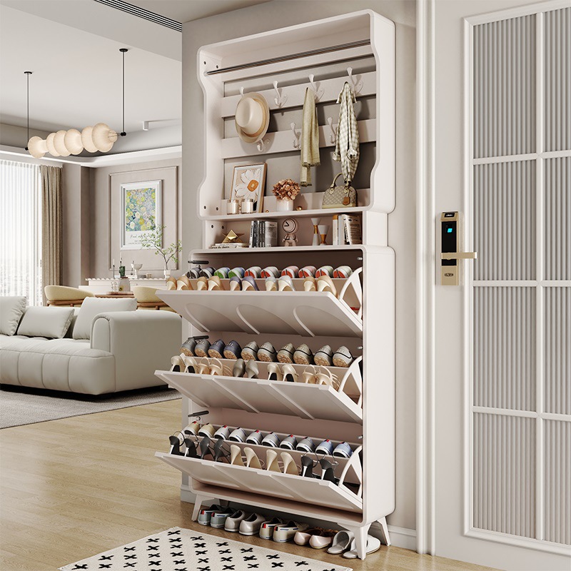 奶油風超薄翻斗鞋櫃家用門口新款入戶玄關櫃簡易收納鞋架