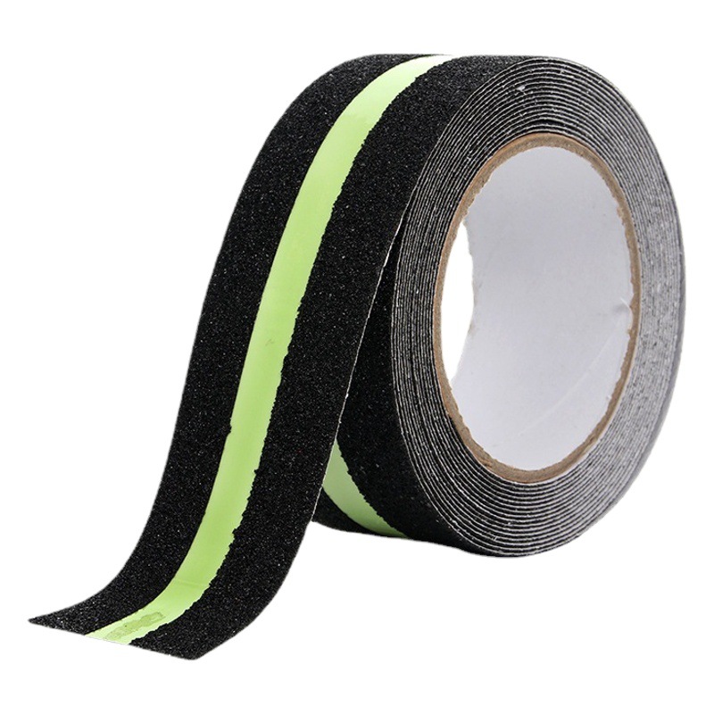 Yuexin tierra pegatina PET esmerilado superficie luminosa antideslizante cinta 5cm noche luminosa advertencia de seguridad pegatina de papel de lija