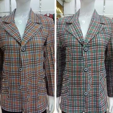 2025春秋新款中老年大码显瘦小西装外套洋气格子西服妈妈装外套女