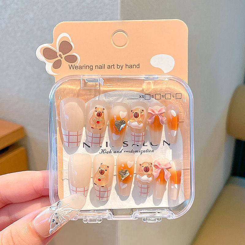 Caja de exhibición marco de fotos más taladro manicure suministro fuente de uñas DIY francés color delgado manicure falso salón al por mayor