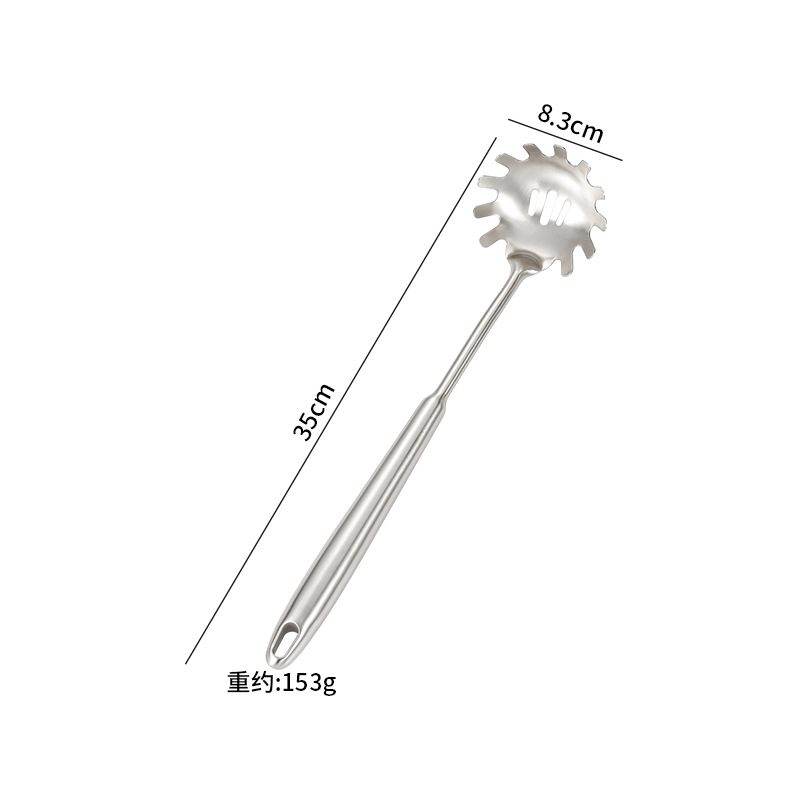 Amazon cocina de acero inoxidable guisado de fideos de pesca lengua cuchara de carne tenedor de patata conjunto de regalo