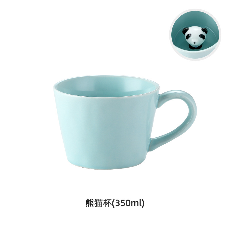 Taza de cerámica de dibujos animados taza de alta apariencia creativa ins taza de café nórdica taza de desayuno taza de agua taza de regalo
