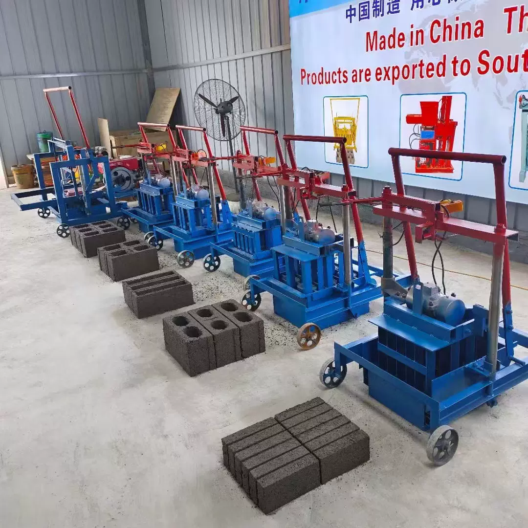 出口非洲移动式空心砖机磨具小型家用免烧打砖机免托板手动打砖机