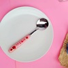 Tableware stainless steel, spoon, fuchsia strawberry