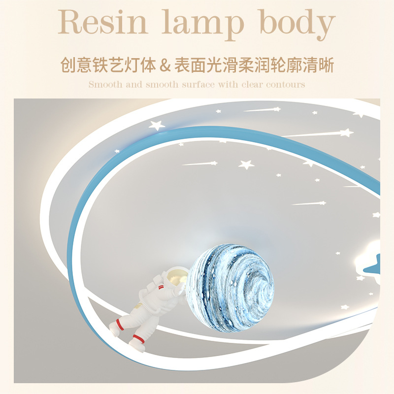 Lámpara de techo de habitación para niños Lámpara de techo de dormitorio lunar creativa Lámpara de dormitorio para niños de dibujos animados de protección ocular de espectro completo