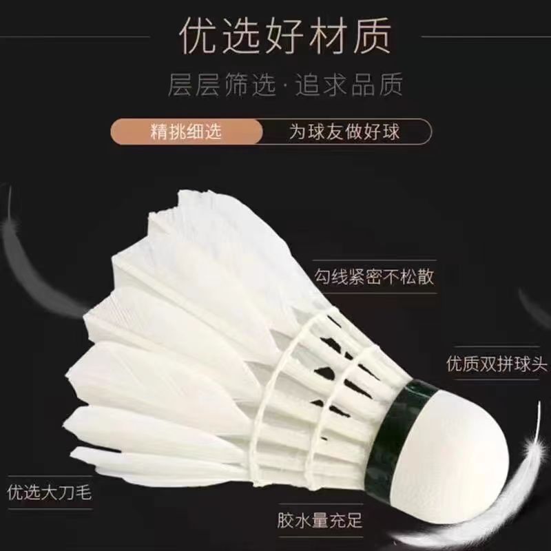 배드민턴 구스 깃털 경쟁 학습 학생 엔터테인먼트 훈련 공 오리 깃털 경기장 공 플라스틱 나일론 배드민턴