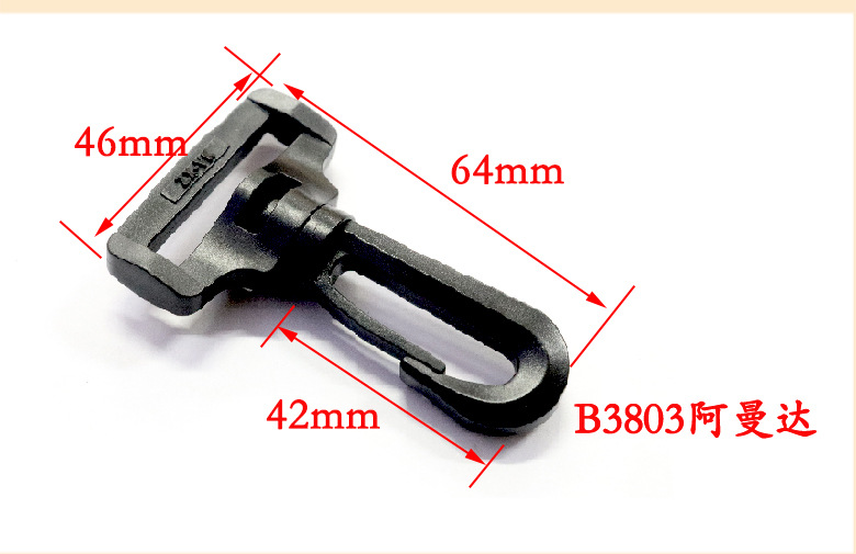 Fábrica de suministro directo de accesorios de maletas POM gancho de plástico rotativo gancho universal perro cinturón de cinturón de cinturón image 9