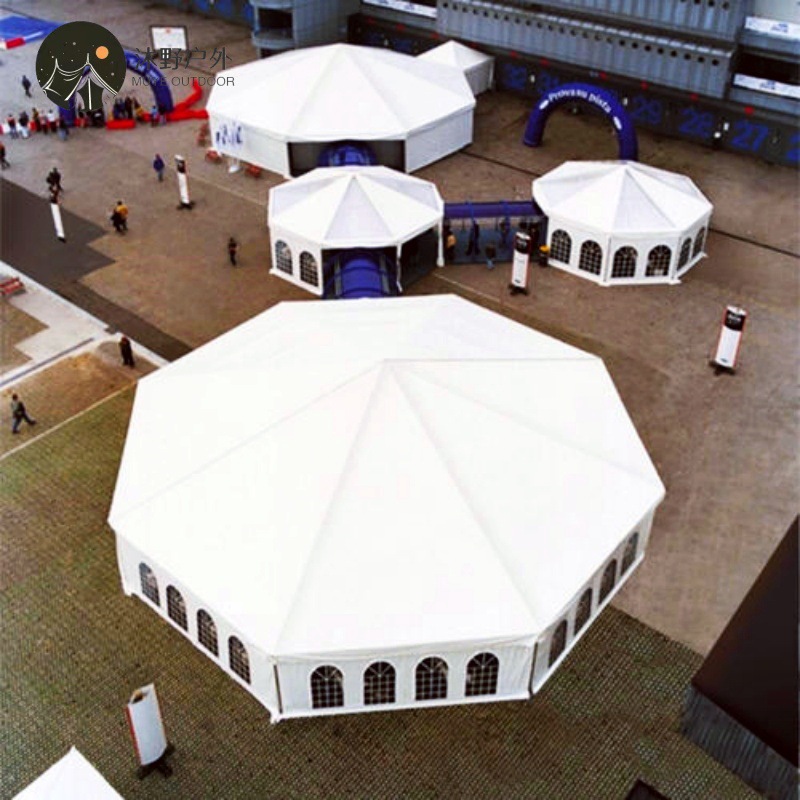 Muye al aire libre gran montaje de aleación de aluminio tienda de campaña de celebración de almacenamiento de exposiciones tiendas de campaña de bodas europeas