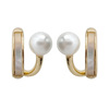 Universal small earrings from pearl, simple and elegant design, internet celebrity