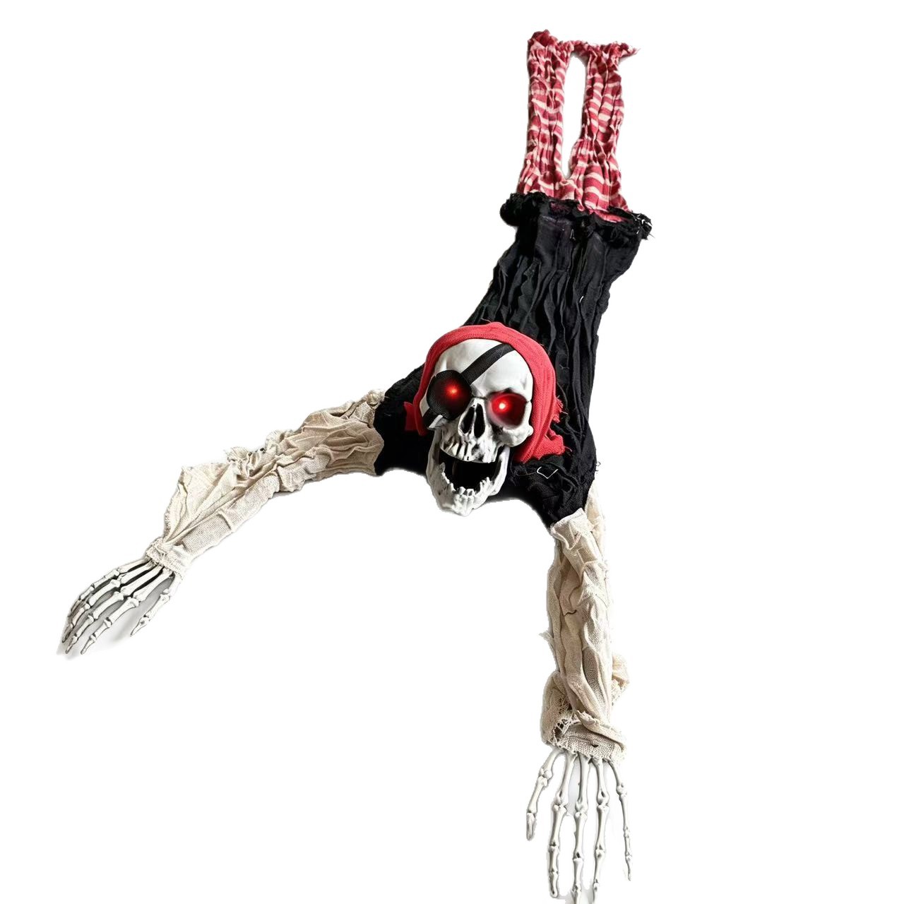Halloween esqueleto adornos luminosos sonoros piratas raspando fantasmas casa embrujada escenas de decoración accesorios al por mayor